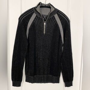 Y2K Guess 1/4 Zip Raglan Sweater Black Gray Men’s Medium